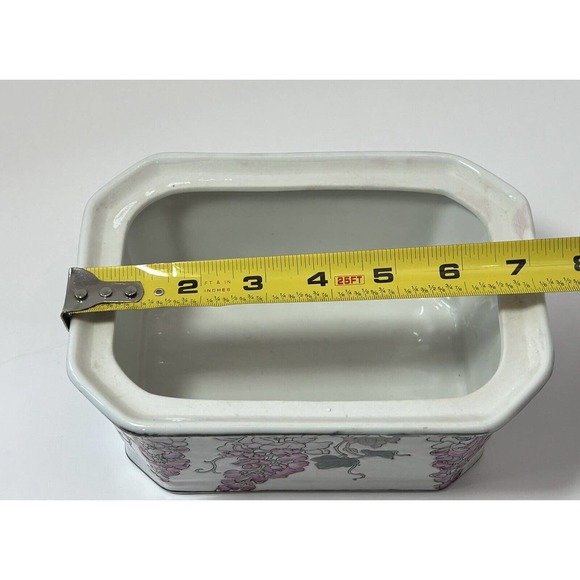 Andrea By Sadek Hand Painted Flowers Porcelain Box With Lid Made In China - Picture 10 of 12